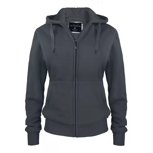 Women’s Cozy Sherpa Lined Solid Sweatshirt - Style #LFJ-01 - $8.50/ Unit - 12PCS/CS - PLEASE SEE DESCRIPTION — Dark Grey