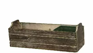 WB1238 -13.5” x 4.5” Rectangular antique wash wood box (3.75” deep) W/L-“each”-Min 10, Case 30 pcs