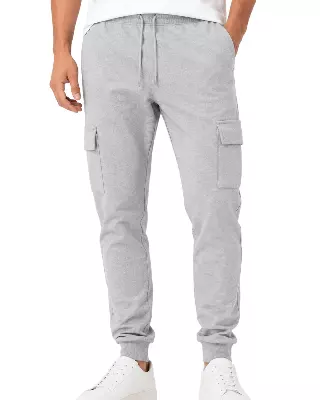 Men's Lightweight Fleece Jogger Cargo Pants #04 — H. Grey / S-M-L-XL