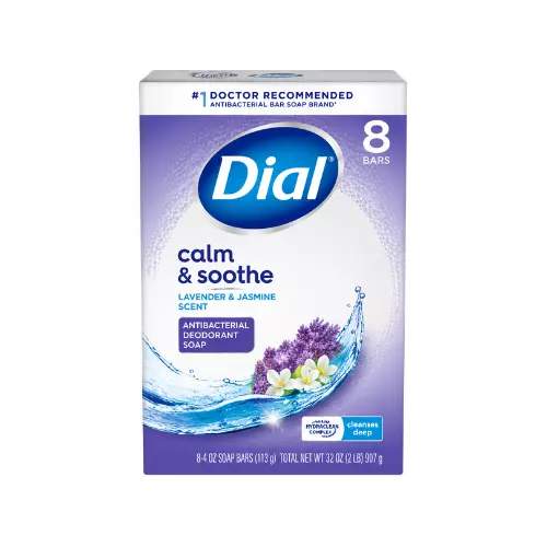 DIAL BAR SOAP 4oz. 8pack LAVENDER & TWILIGHT JASMINE CASE PK 4