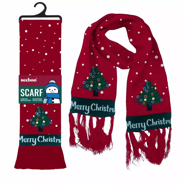 Unisex LED Knit Scarf – Soft Acrylic with Cashmere-Like Feel — Tree