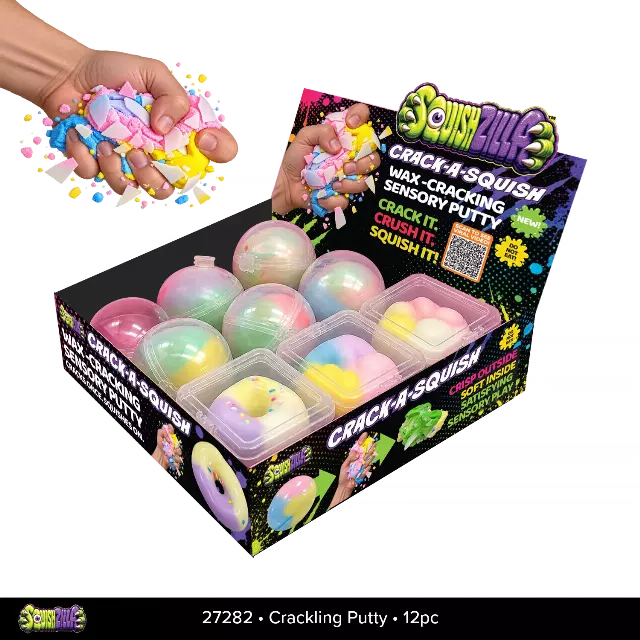 Fun Doh™ SquishZilla™ Wax-Cracking Sensory Putty - 12 Pieces Per Retail Ready Display 27282