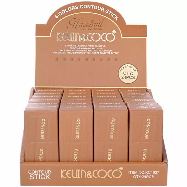 Kevin & Coco Hazelnut Contour Stick - Wholesale Display 24 Units (KC1627)