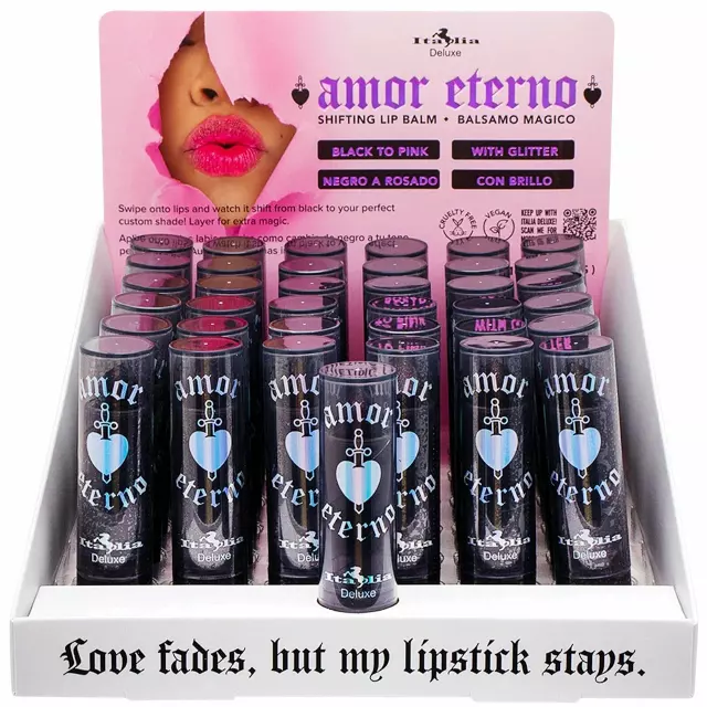 Italia Deluxe Amor Eterno Shifting Lip Balm - Wholesale Display 36 Units (164SL)