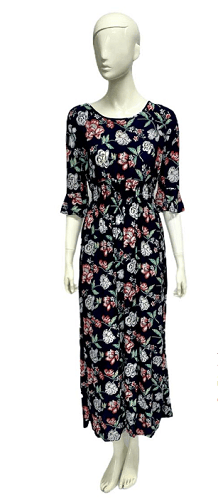 #575-3533XX-3956 Floral Maxi Dress – 1X-2X-3X – $6.50 each (11 Pieces)