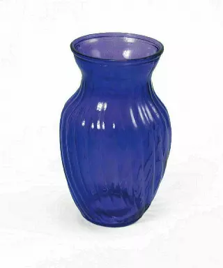 GP4001CB – 8” tall cobalt blue Swirl vase with 4” opening-“case pk 12”