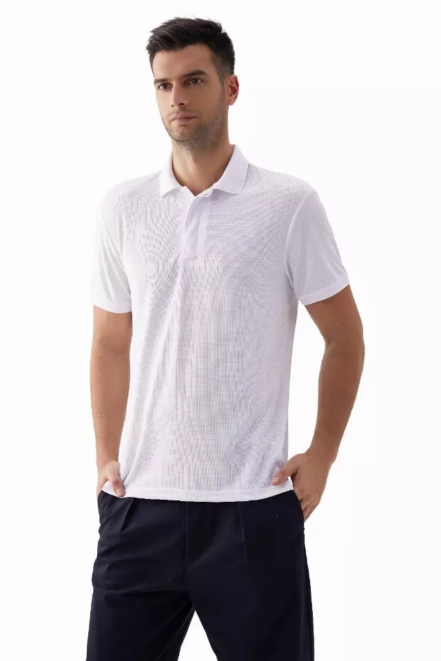Men's Polo With Glasses Holder Style #MS026- Open Stock Available - $6.90/Unit OPEN STOCK MINIMUM 24 PCS — S-2XL(WHOLESALE) / White