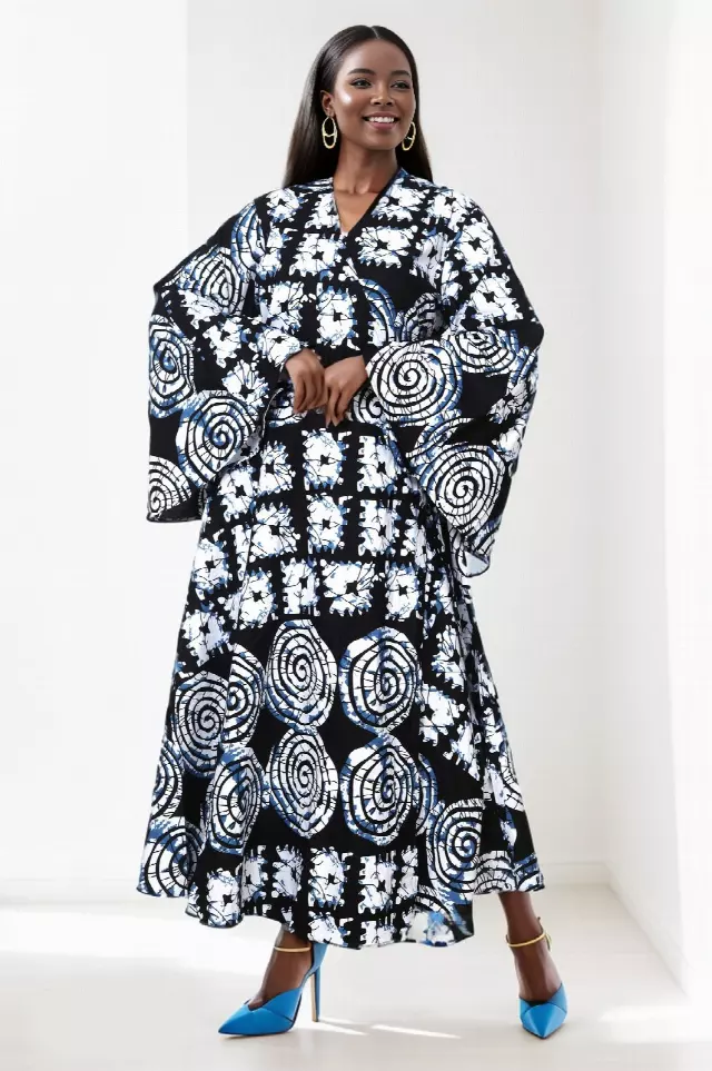 8001 - NEW PRINT ALERT!!! African Print Wrap Dress (3/pk) Free Size - $20.00 Each — Free Size / Print-632