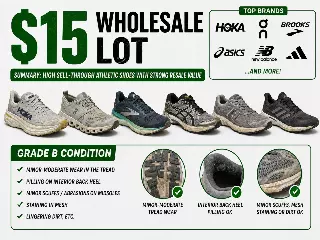 $15/Pair Grade A/B Athletic Shoes [25 PAIRS]