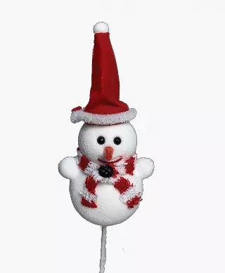 XP1024WT – 3” Snowman on 5” pick (dz)- Min 1 dz- Case Pk 48 Dz