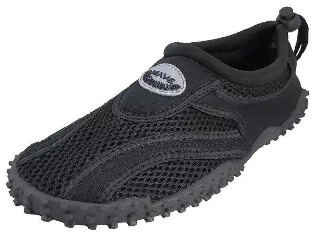 M1185 - Men's "Wave" Nylon Upper Outdoor Sport Water Shoes — All Black (M1185-BB) / 7-13 Assorted