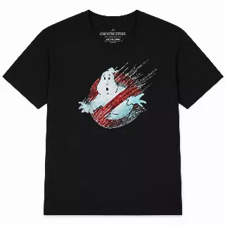 GHOSTBUSTERS FROZEN NO GHOST T-SHIRT BLACK