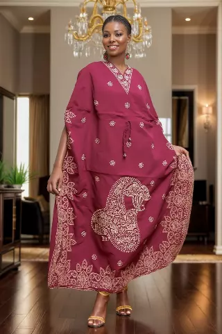 PNA-503 - Women's Plus Size Gorgeous Kaftan - One Size (6-PCS PRE-PACK) $7 Each — One Size (4-24) / Print-1303B