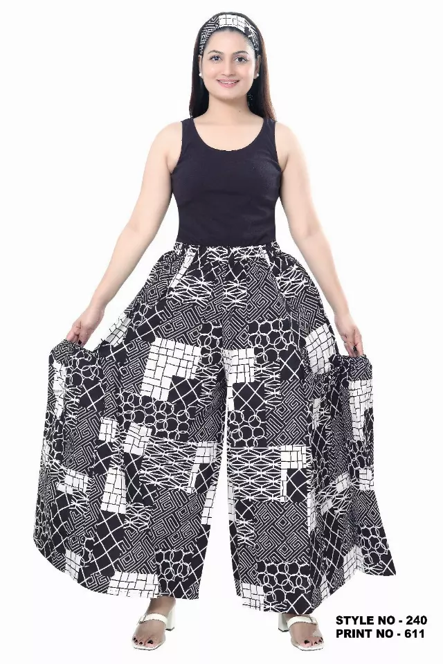 240 - Ankara Palazzo Pants With Big Side Pockets (3 PCS PRE-PACK) - $20.00 Each — One Size (4 - 24) / Print-611