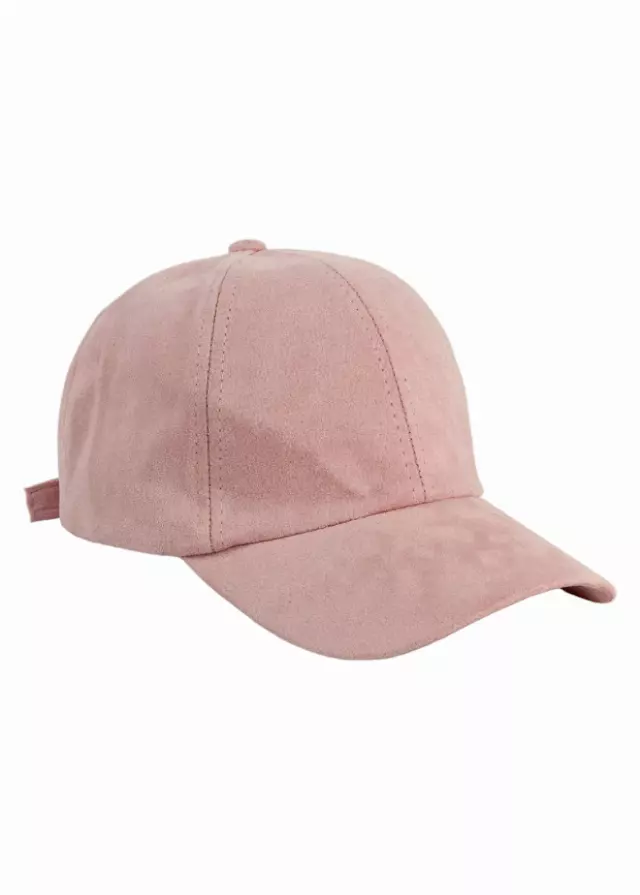 Magid Suede Baseball Cap — Blush