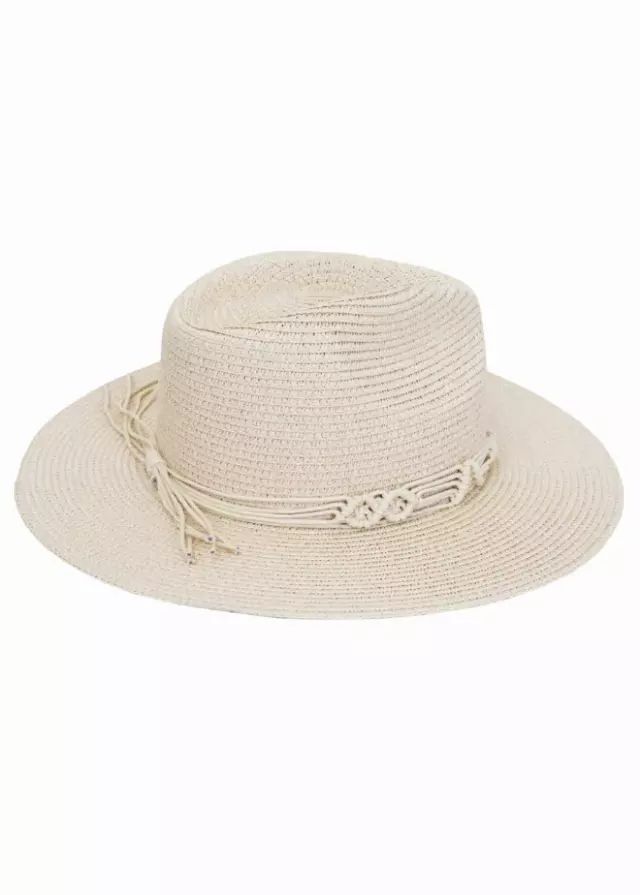 Max Studio Panama Straw Hat — NATURAL