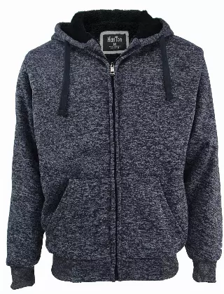 Men's Sherpa Lined Hoodie- Style #MFJ143-$12.50/ Unit - 12 PCS/CS - PLEASE SEE DESCRIPTION — Navy