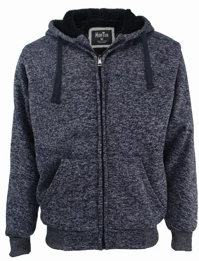 Men's Sherpa Lined Hoodie- Style #MFJ143-$12.50/ Unit - 12 PCS/CS - PLEASE SEE DESCRIPTION — Navy