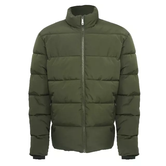 Men's Full Zipper Puffer Jacket - Style #MFJ808 - $16.90/Unit 12 PC — 1XL-3XL (WHOLESALE) / Olive