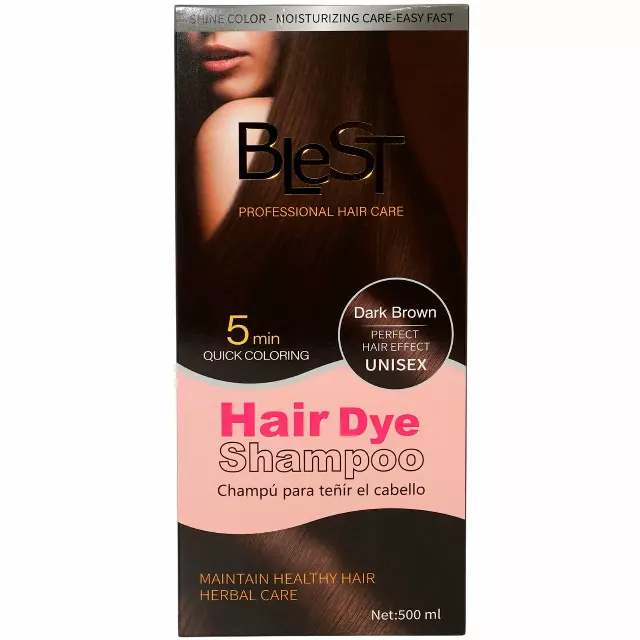 Blest Hair Dye Shampoo Dark Brown - Wholesale 6 Units (HD-771)