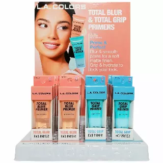 L.A. Colors Total Blur & Total Grip Primers - Wholesale Display 24 Units (CLAC541)