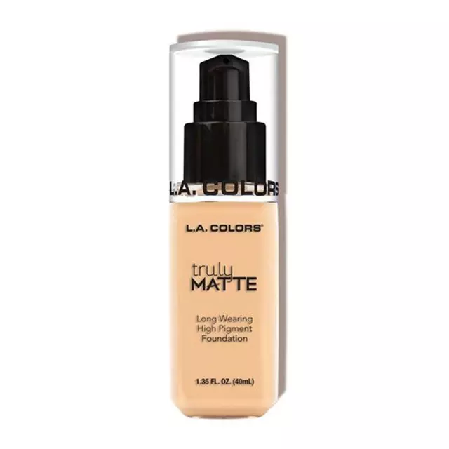 L.A. Colors Truly Matte Foundation - Porcelain - Wholesale Pack 12 Units (CLM351)
