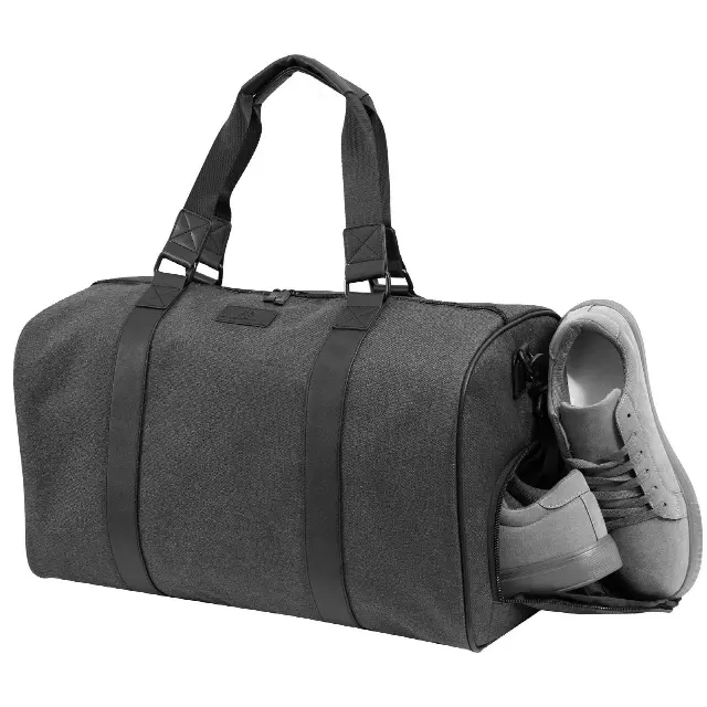 Jack Abrahams The Traveler 20 In. Shoe Pocket Weekender Duffle — Gray