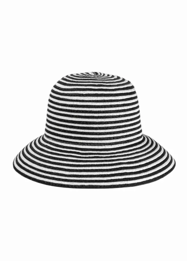 Magid Striped Straw Bucket Hat