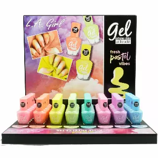 L.A. Girl Gel Extreme Shine Pastels - Wholesale Display 48 Units (GPD400)