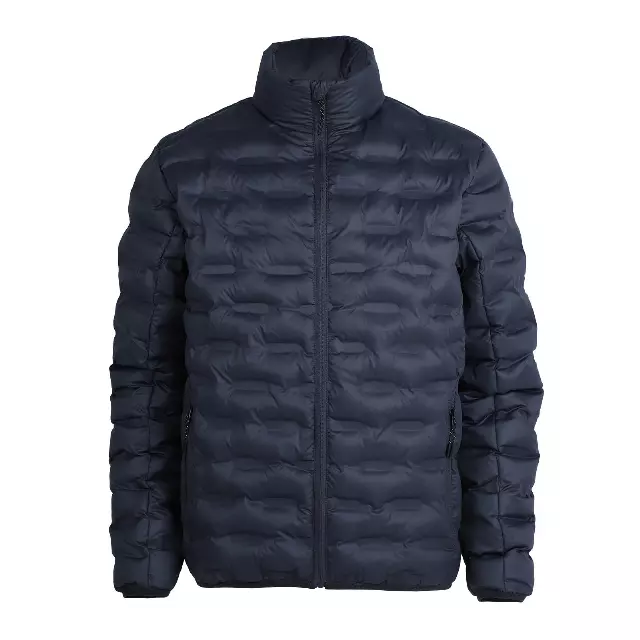 Men’s Embossed Full Zip Puffer Jacket Berber Lined - Style #MFJ147 - $16.00/Unit MINIMUM 12 PCS- PLEASE SEE DESCRIPTION — Steel Grey
