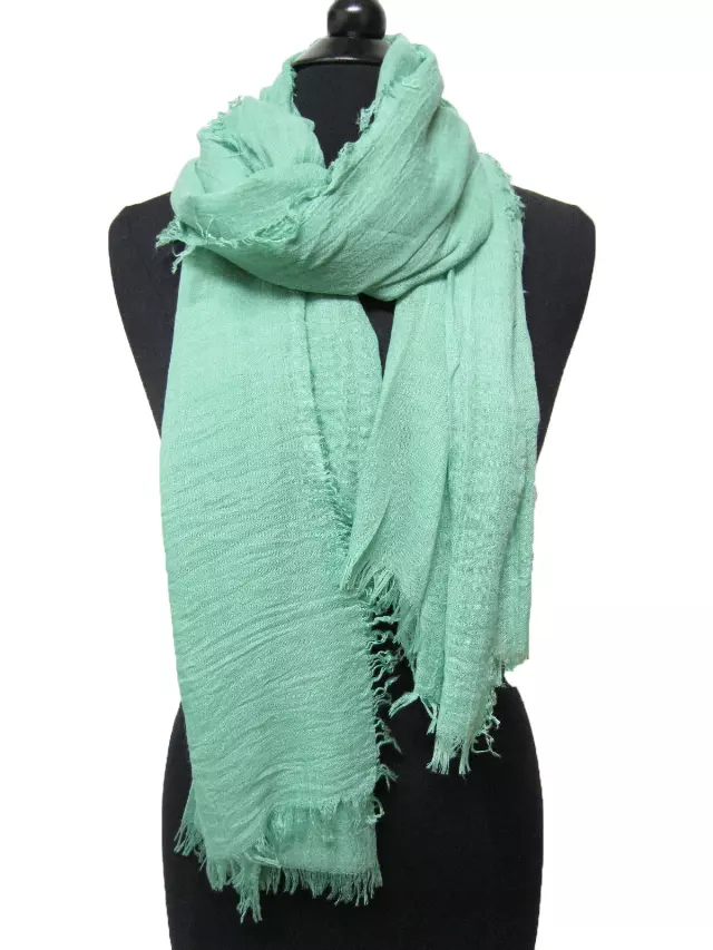 0985 Solid Color Spring Scarf — Mint Green