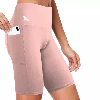 Women's High Waist Performance Yoga Shorts — Cotton Candy / 2XL