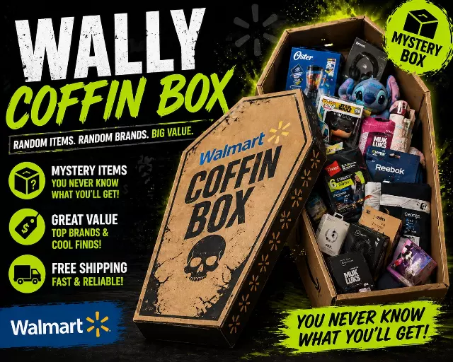 Wally Coffin Box of Case Pack Product - Free Shipping