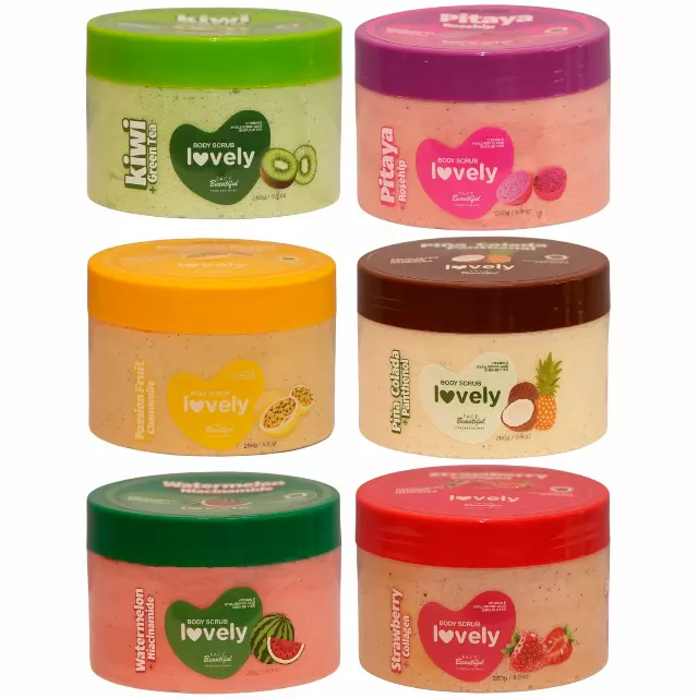 Face Beautiful Lovely Body Scrub Assorted - Wholesale 6 Units (FB-020)