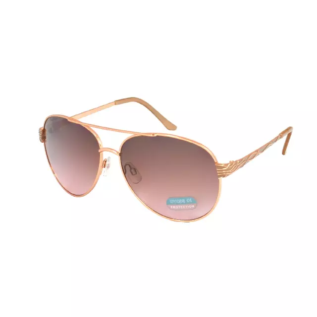 Women's Fashion Aviators with Decorative Vine Side Detail and Gradient Lenses HJ1019