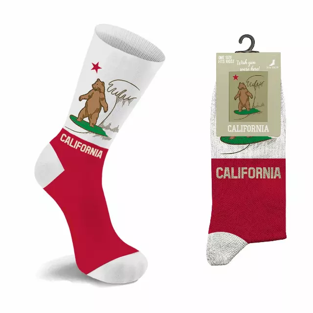 Unisex City Crew Socks – Soft Cotton Blend Everyday Wear — California