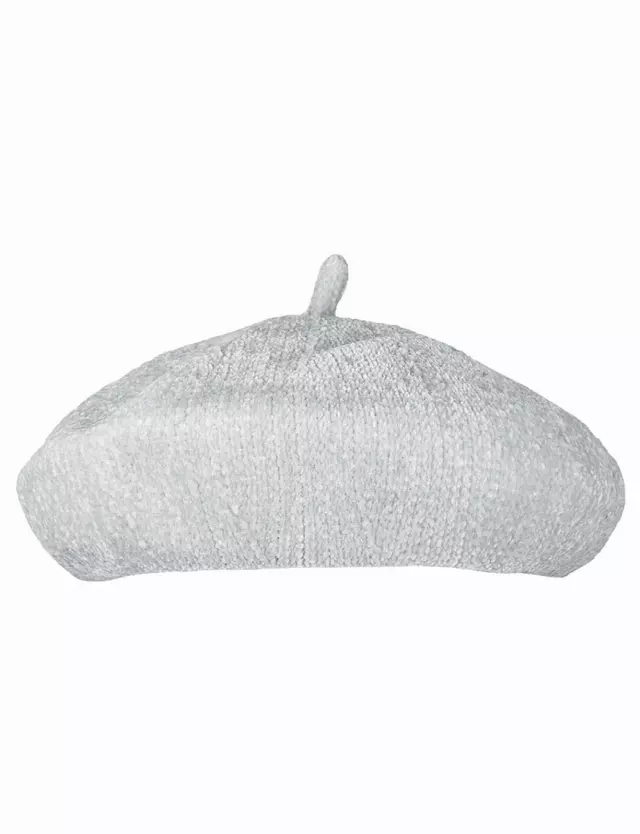 Adrienne Vittadini Chenille Beret — GRAY
