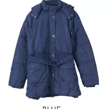 16140 - Long Winter Coat with Fur Hood & Belt ON SALE!!! $15 EACH (6-PCS PRE-PACK) — Blue
