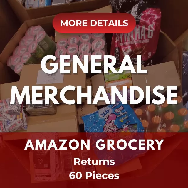 Amazon Grocery | Assorted Men's, Women's, Kid's General Merchandise | Returns | 60 Pieces | Pallet #PA-627