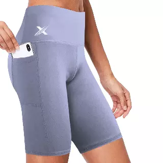 Women's High Waist Performance Yoga Shorts — Periwinkle / 3XL