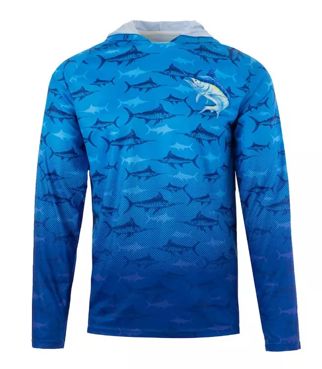 Boys Performance Hoodie Top Fish All Over Print-7623688