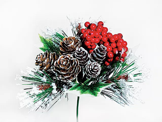 XP5538 – Berry cluster pine cone mix pick (dz)