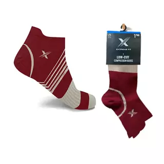 V-STRIPED ANKLE-LENGTH COMPRESSION SOCKS — Large/XL · SKU EF-SENACS-RUS-L