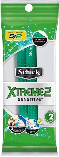 SCHICK RAZORS DISPOSABLE 2 CT EXTREME SENSITIVE — Case Pack of 36