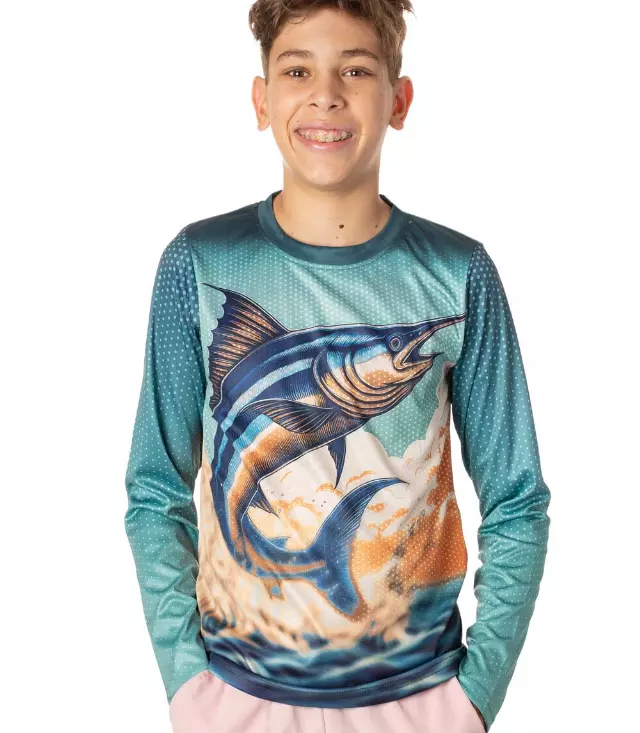Boys Performance Top Marlin Fish Graphic-7665088