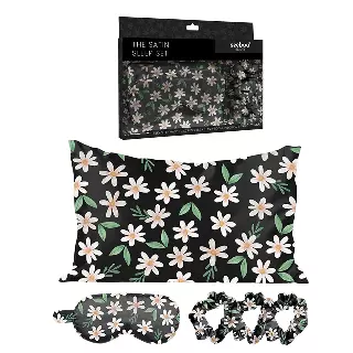 Satin Self Care Sleep Set — Floral