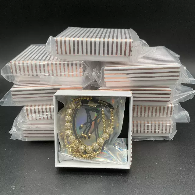 Magic Fish Imperial Crown Fashion Jewelry Bracelet Sets Gold Tone Lot of 10