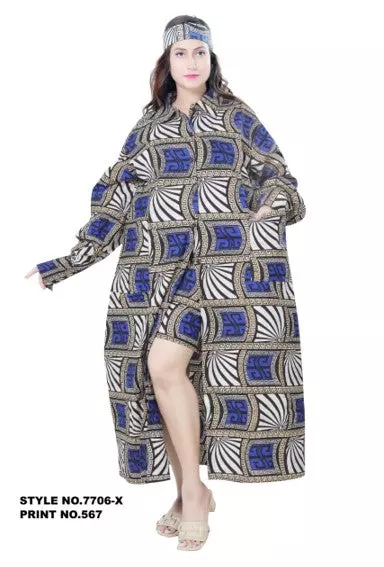7706 -2 pcs Short Set - $28.00 Set (3 pcs per pack) — Free Size / Print-567