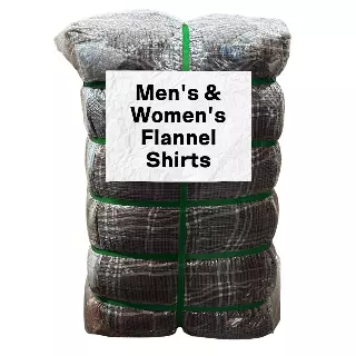 Men's & Women's Flannel Shirts Bale — 50LB