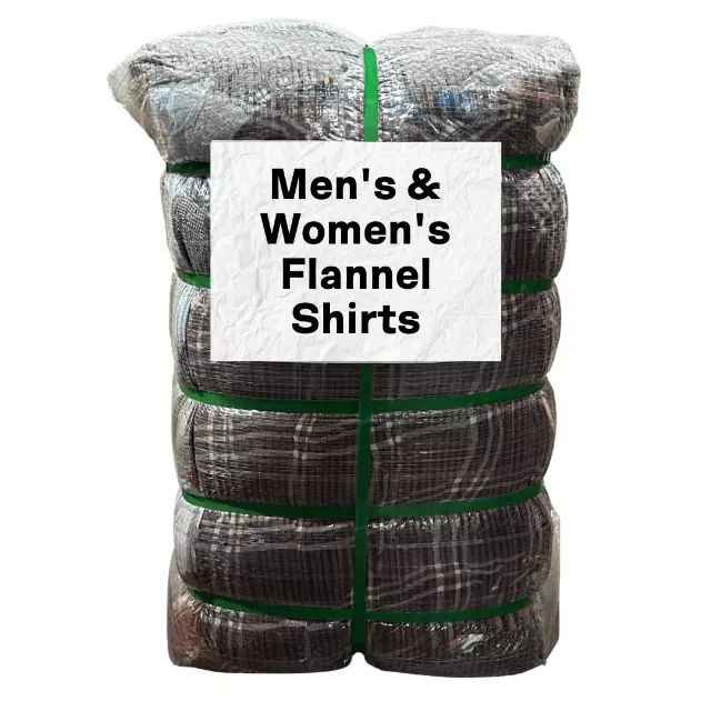 Men's & Women's Flannel Shirts Bale — 50LB